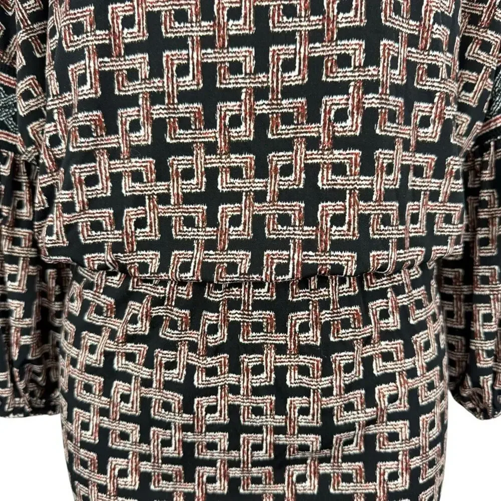 Max Studio Womens Black Blouson Long Sleeve Stretch Jersey Knit Dress sz M - Picture 6 of 16